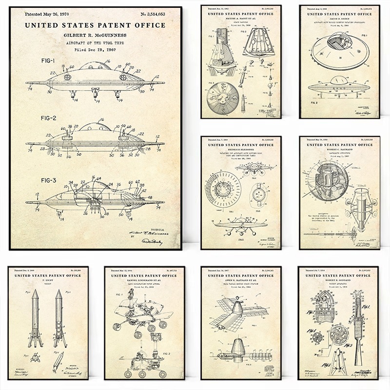 خمر الصحن الطائر UFO مخطط المش - مراجعة Star Map Poster وسعره